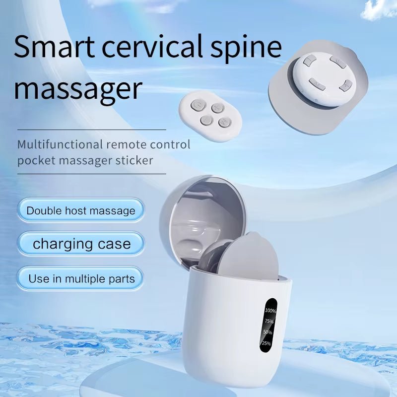 Portable Electric TENS Wireless Remote Control Massager Low Pressure Pulse Massage Belt for Body for Waist Back Cervical